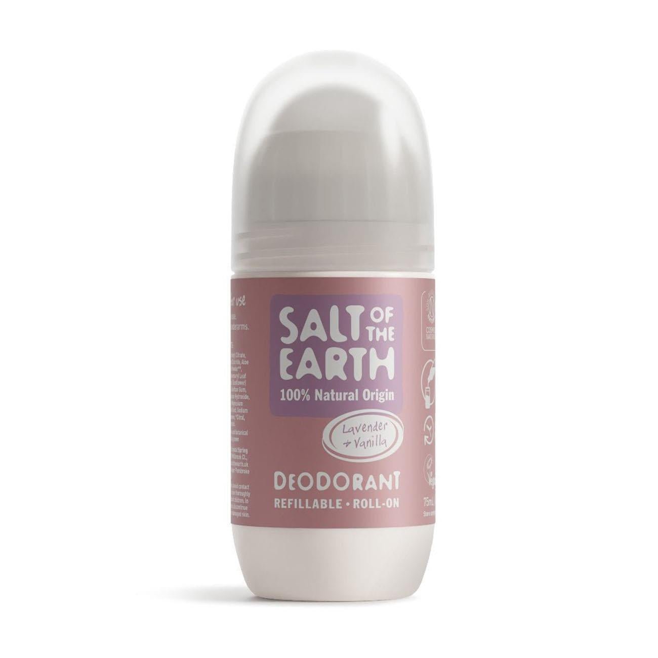 Lavender Vanilla Refillable Roll - On Deodorant 75ml - Salt Of the Earth - Deodorant - Eco Natural Products