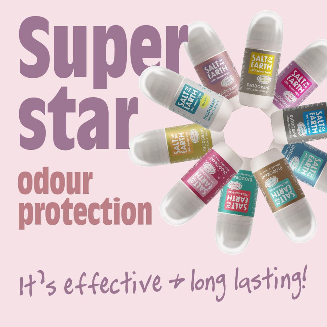 Lavender Vanilla Refillable Roll - On Deodorant 75ml - Salt Of the Earth - Deodorant - Eco Natural Products