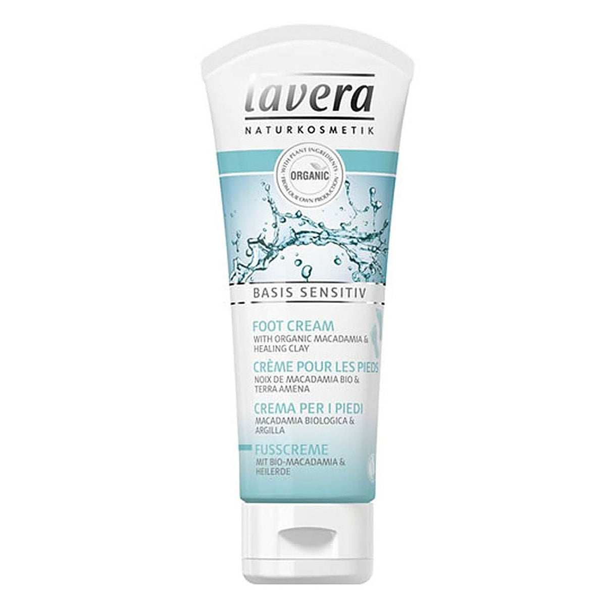 Lavera Basis Sensitiv Foot Cream 75ml front packaging
