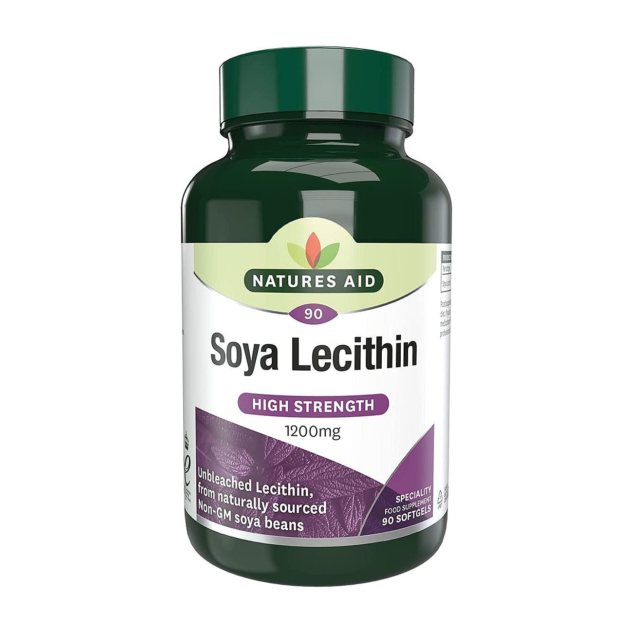 Lecithin 1200mg 90 Softgels - Eco Natural Products - Natures Aid - Vitamins & Supplements