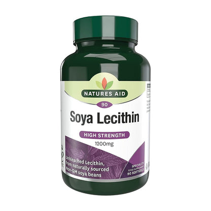 Lecithin 1200mg 90 Softgels - Natures Aid - Vitamins & Supplements - Eco Natural Products