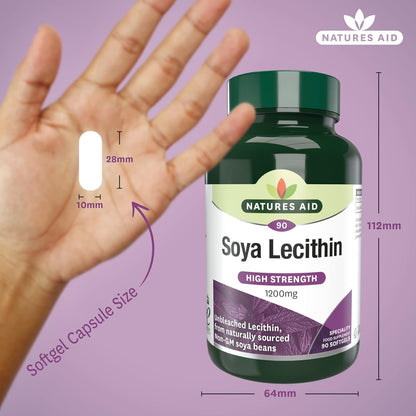 Lecithin 1200mg 90 Softgels - Natures Aid - Vitamins & Supplements - Eco Natural Products
