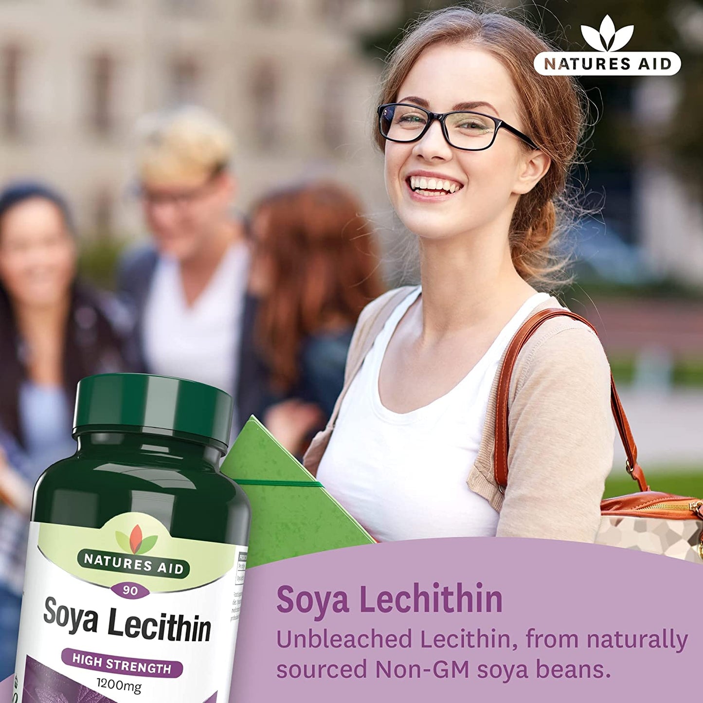 Lecithin 1200mg 90 Softgels - Natures Aid - Vitamins & Supplements - Eco Natural Products