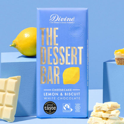 Lemon Cheesecake White Chocolate Bar 180g - Divine Chocolate - Chocolate - Eco Natural Products