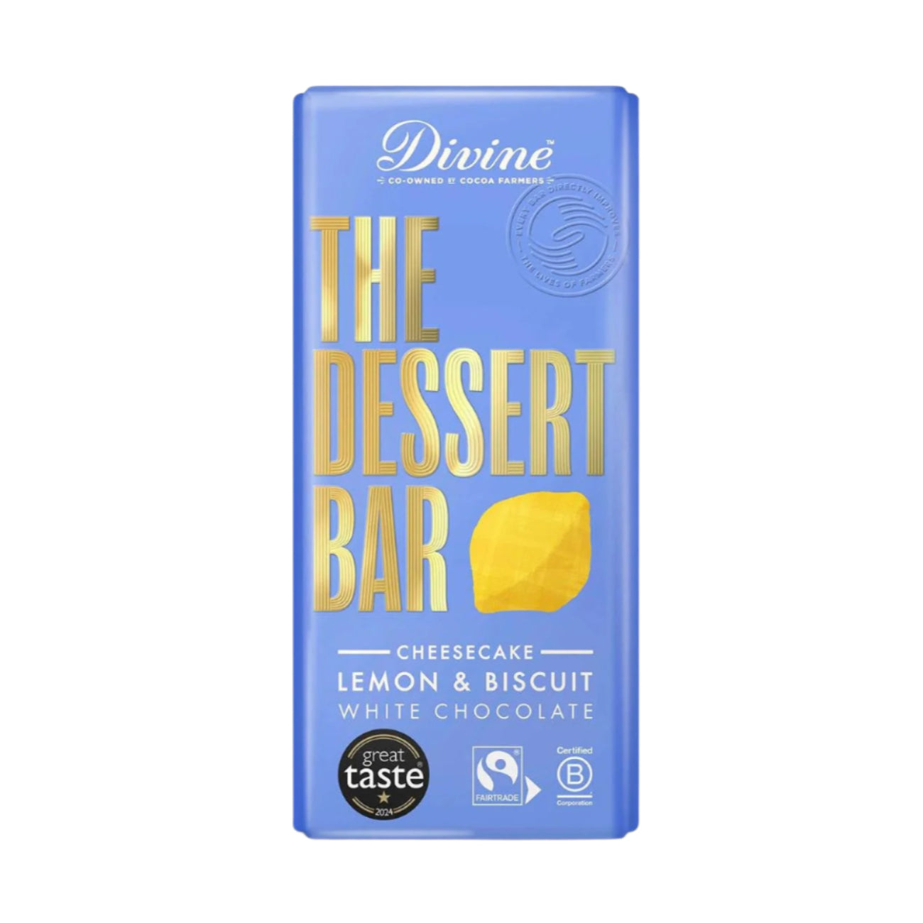 Lemon Cheesecake White Chocolate Bar 180g - Divine Chocolate - Chocolate - Eco Natural Products