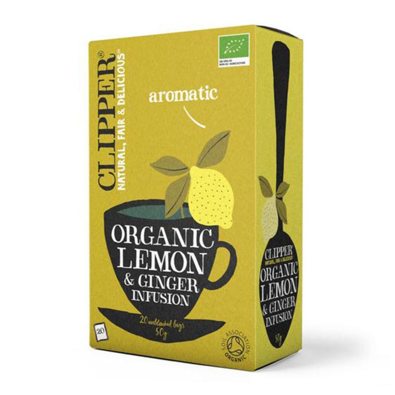 Lemon Ginger Infusion 20 Bags - Eco Natural Products - Clipper - Infusion