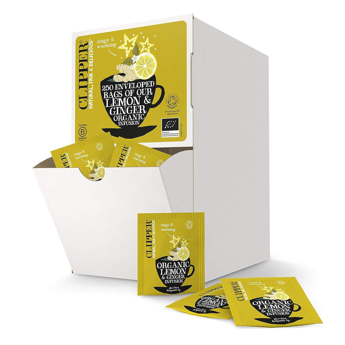 Lemon Ginger Infusion 250 Envelopes - Clipper - Infusion - Eco Natural Products