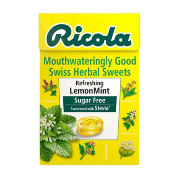 Lemon Mint Sugar Free with Stevia Swiss Herbal Sweets 45g - Ricola - Herbal Sweets - Ricola