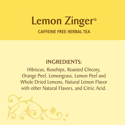 Lemon Zinger Herbal Tea 20 Bags - Celestial Seasonings - Herbal Tea - Eco Natural Products