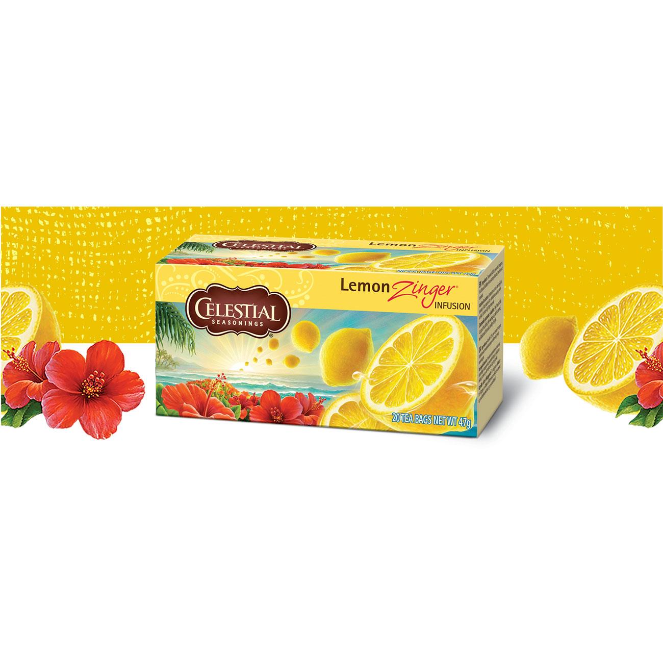 Lemon Zinger Herbal Tea 20 Bags - Celestial Seasonings - Herbal Tea - Eco Natural Products
