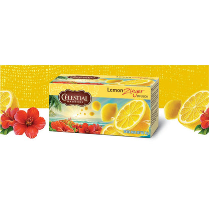 Lemon Zinger Herbal Tea 20 Bags - Celestial Seasonings - Herbal Tea - Eco Natural Products
