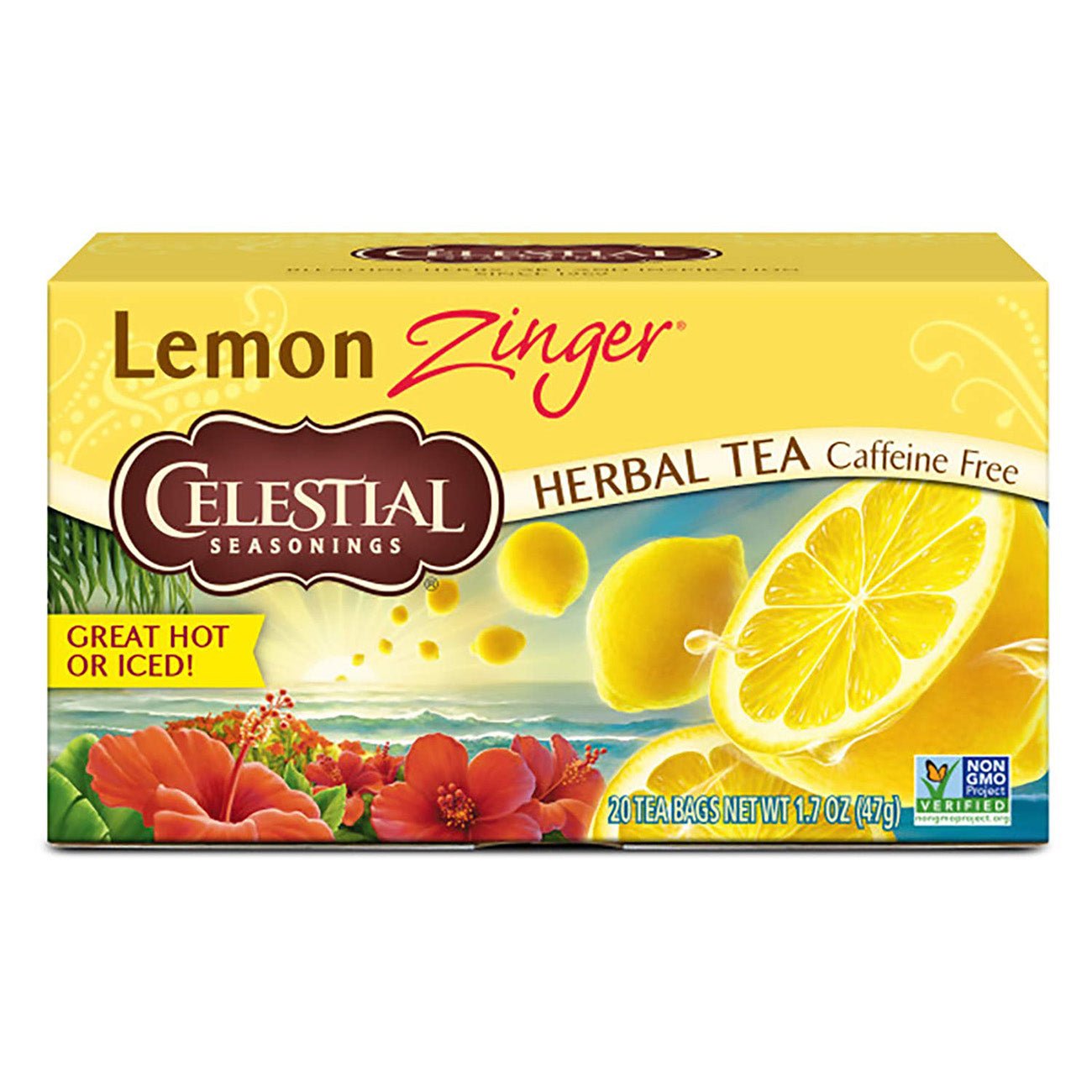 Lemon Zinger Herbal Tea 20 Bags - Celestial Seasonings - Herbal Tea - Eco Natural Products