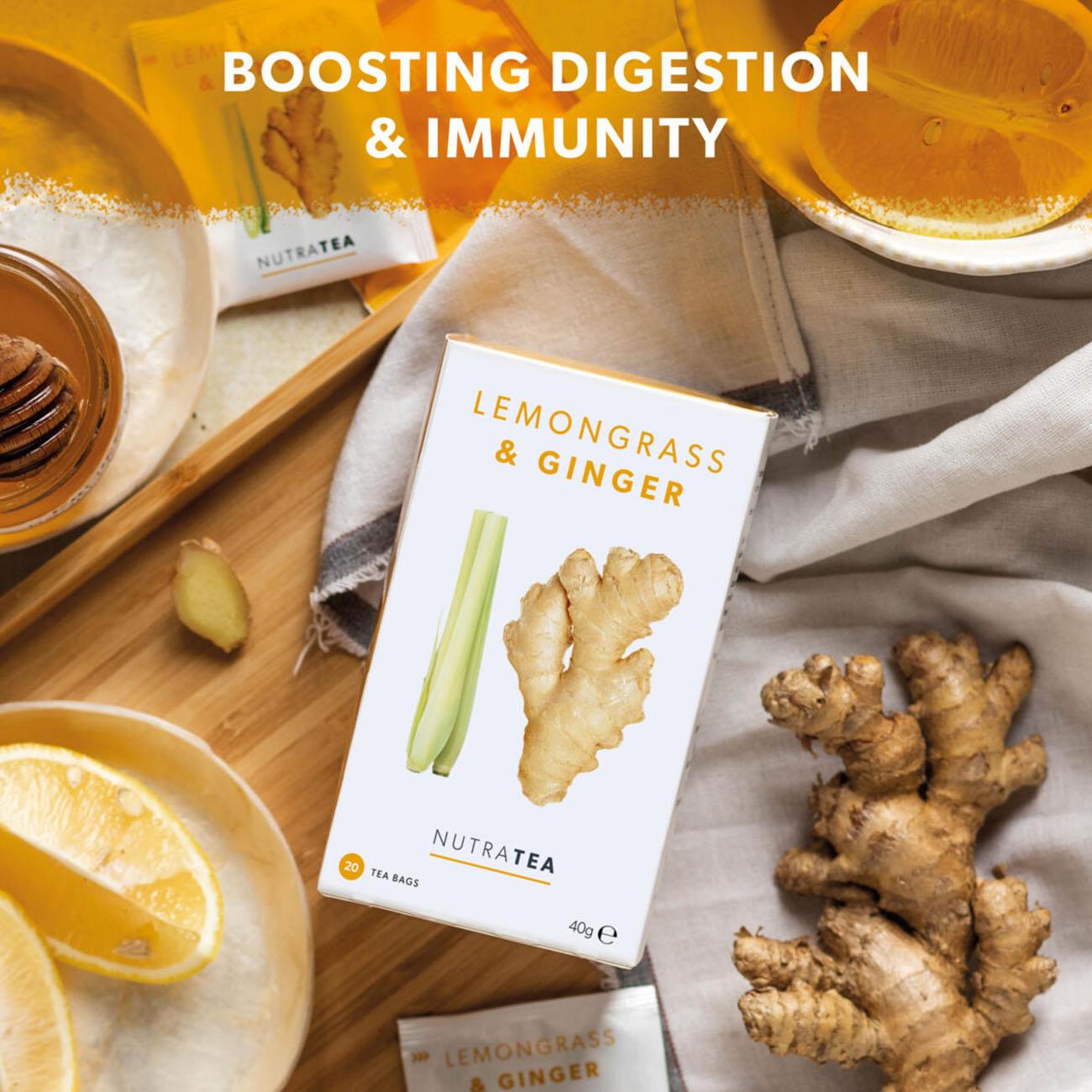 Lemongrass & Ginger Herbal Tea 20 Bags - NutraTea - Herbal Tea - NutraTea