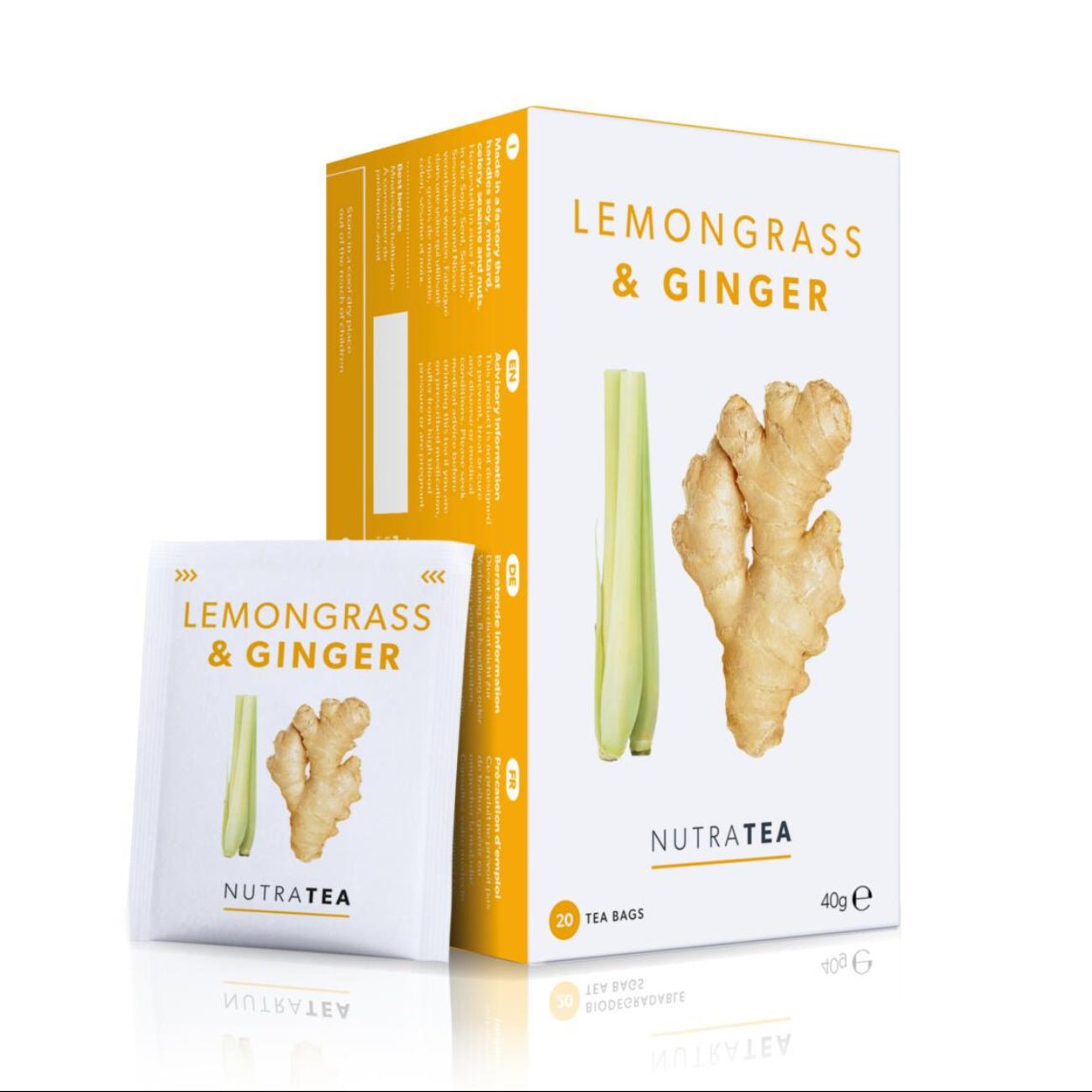 Lemongrass & Ginger Herbal Tea 20 Bags - NutraTea - Herbal Tea - NutraTea