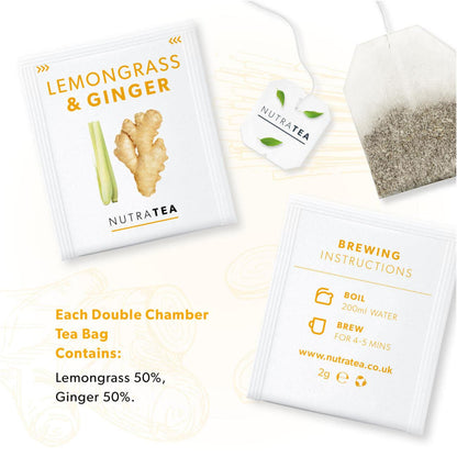 Lemongrass & Ginger Herbal Tea 20bags BBE 31.12.2025 - NutraTea - NutraTea