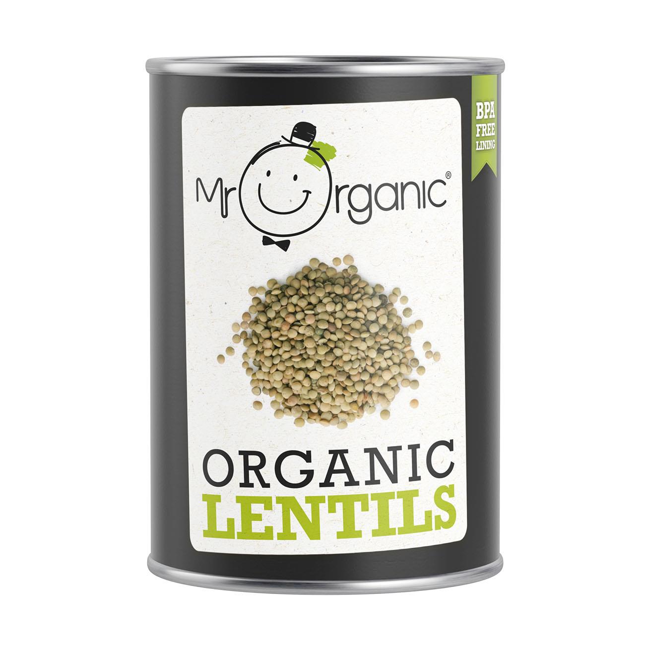Lentils Tin 400g - Mr Organic - Lentils - Eco Natural Products