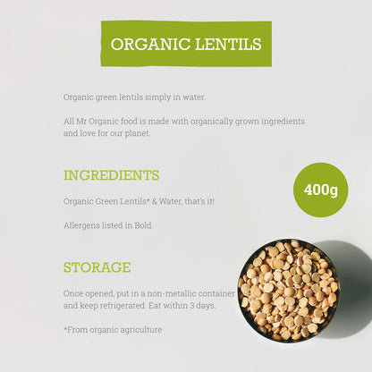 Lentils Tin 400g - Mr Organic - Lentils - Eco Natural Products