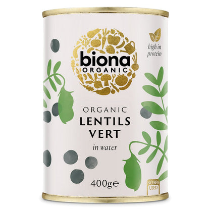 Lentils Vert 400g - Biona - Preserved Vegetables - Eco Natural Products