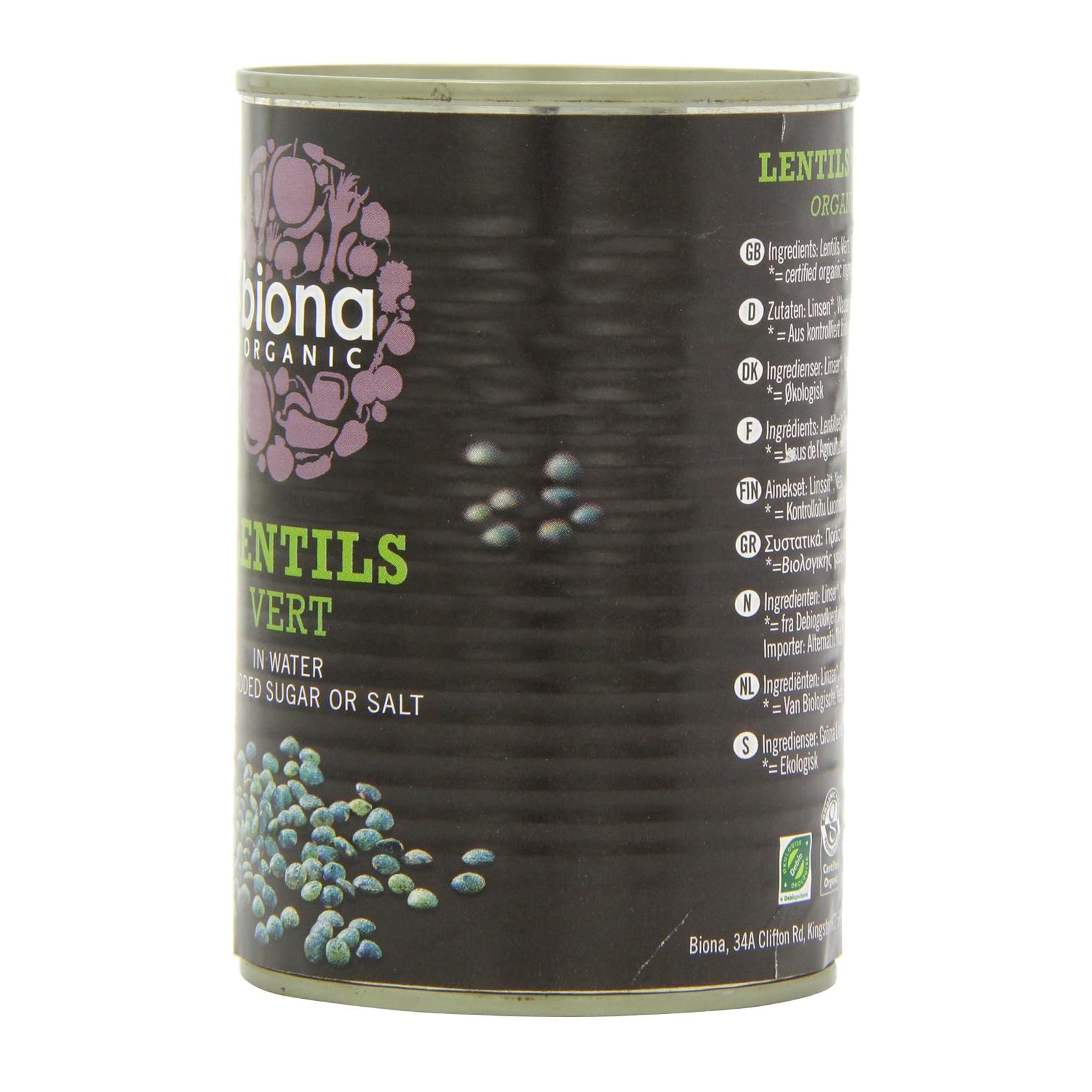 Lentils Vert 400g - Eco Natural Products - Biona - Preserved Vegetables