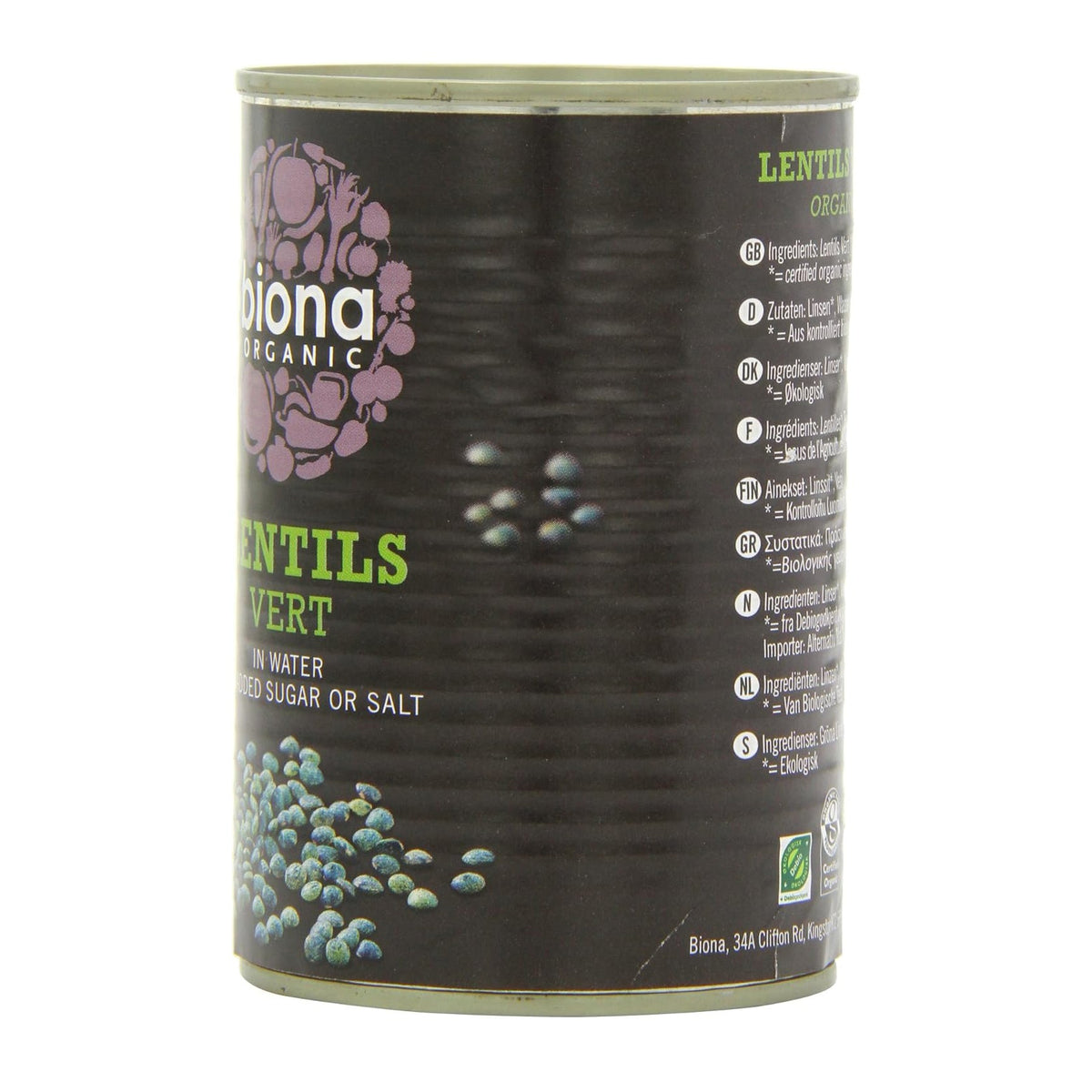 Lentils Vert 400g - Biona - Preserved Vegetables - Eco Natural Products