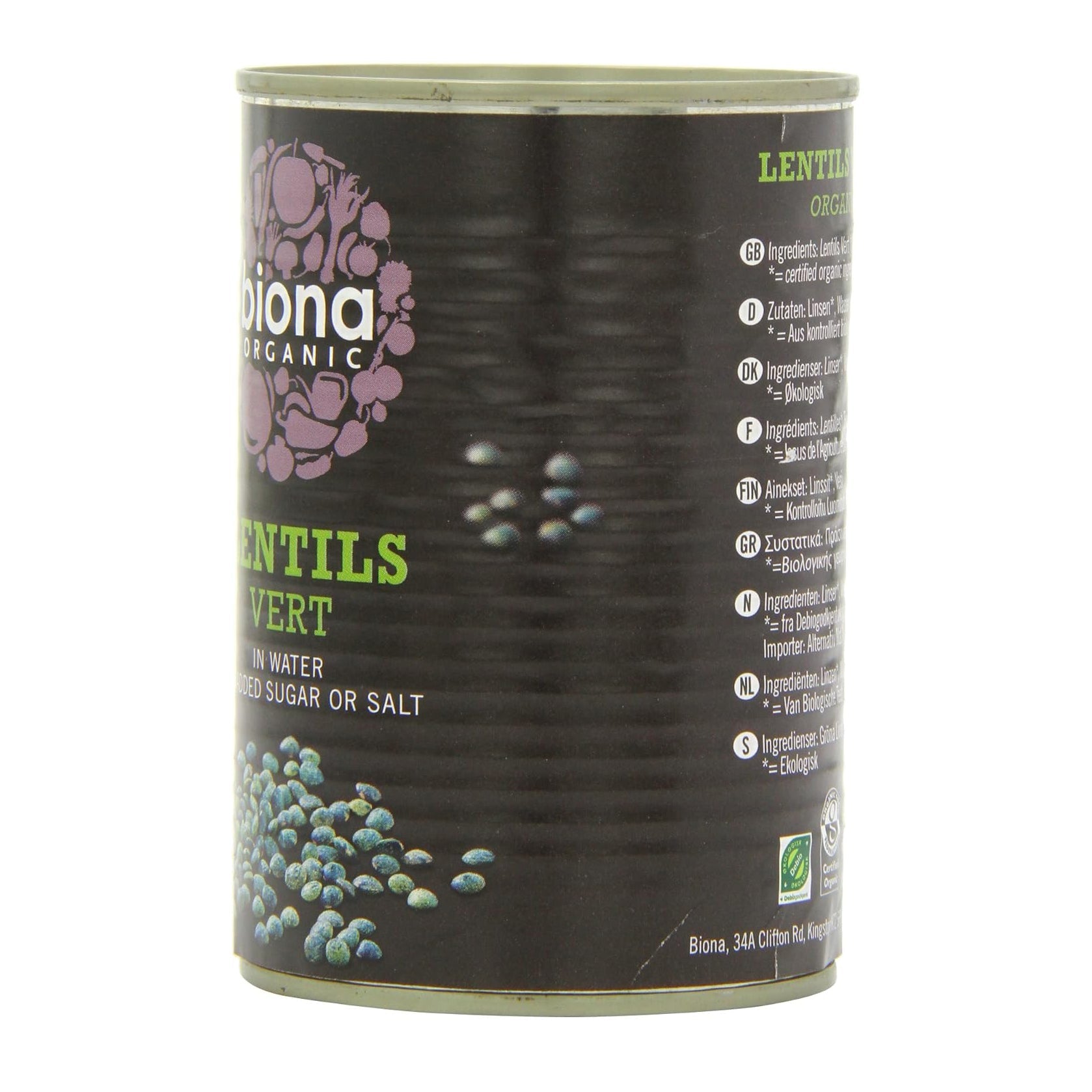 Lentils Vert 400g - Biona - Preserved Vegetables - Eco Natural Products