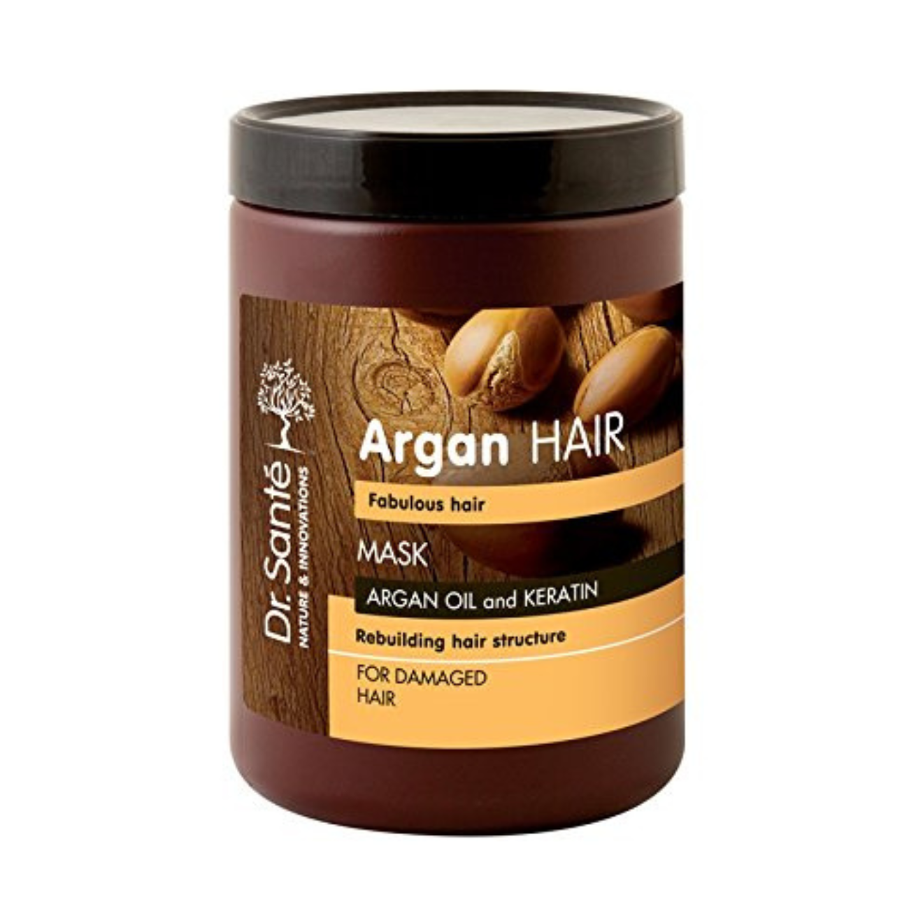 Argan Hair Mask For Damaged Hair Intensive 3 Step Regeneration with Keratin 1L