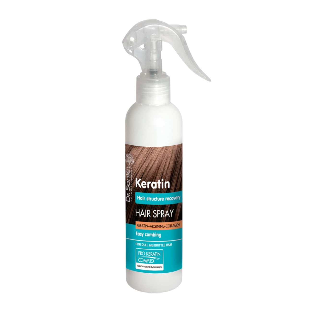 Hair Spray Keratin for Brittle and Shiny Hair Restoration 150ml