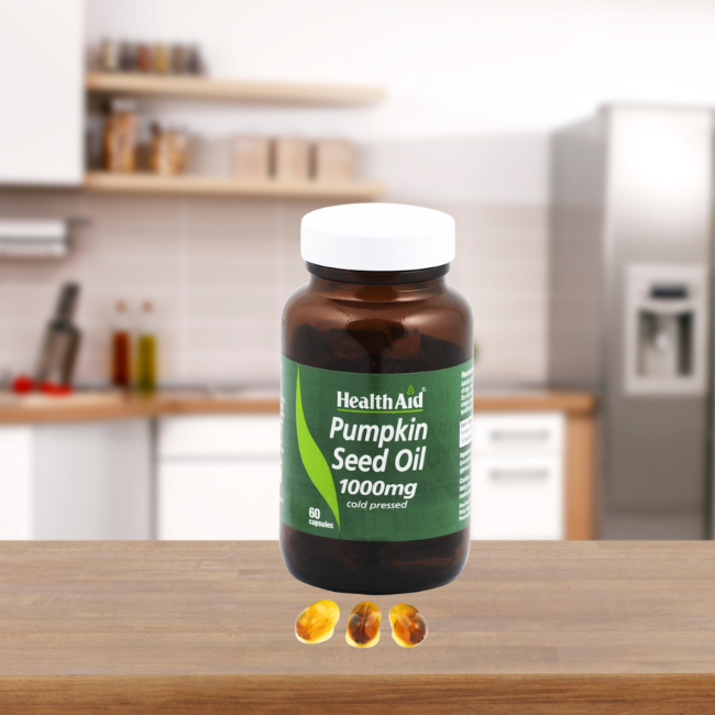 HealthAid Pumpkin Seed Oil 1000mg 60 Capsules