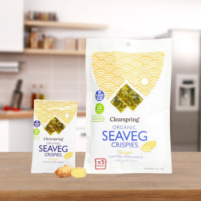 Seaveg Crispies Ginger Organic Multipack 5 x 4g