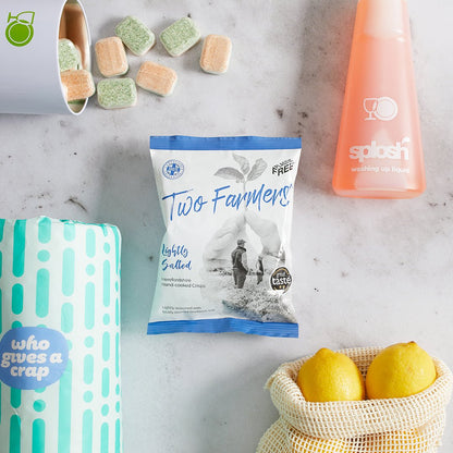 Lightly Salted Crisps Compostable Packaging 40g - Two Farmers - Potatoe Crisps - Eco Natural Products