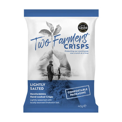 Lightly Salted Hand - cooked Crisps 40g - Two Farmers - Chips - Two Farmers