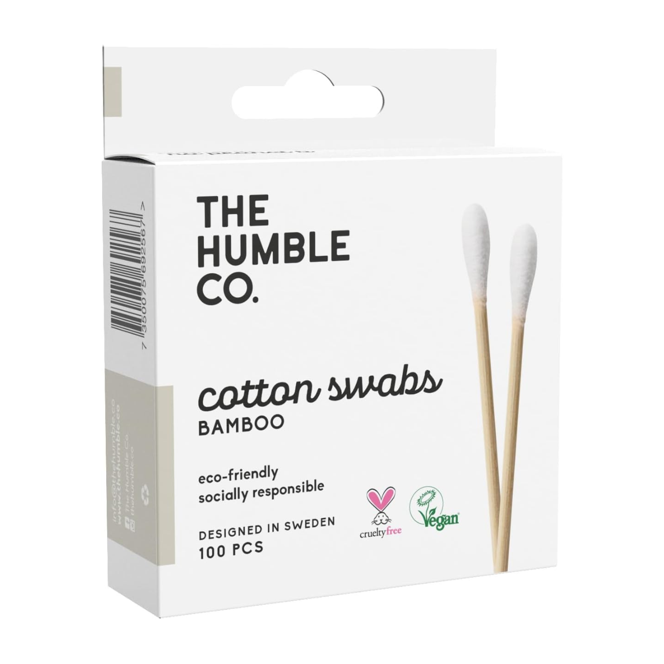 Bamboo Cotton Swabs White 100 pieces