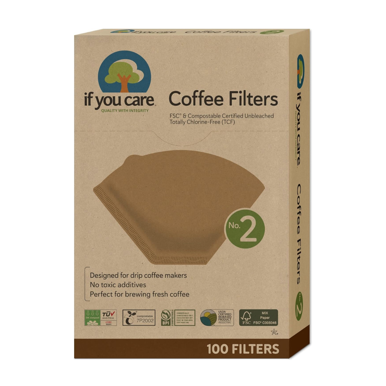 Unbleached Coffee Filters no 2 Small