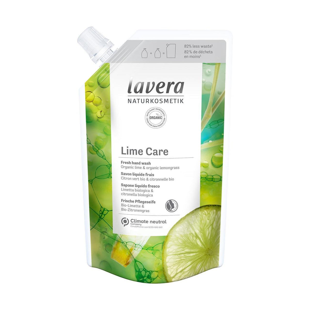 Lime Care Fresh Refill Pouch Hand Wash 500ml BBE 05.2026 - Lavera - Lavera