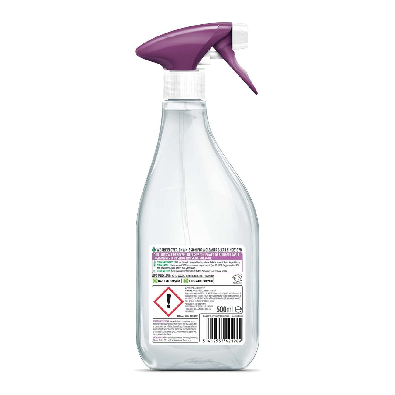 Limescale Remover 500ml - Eco Natural Products - Ecover - Cleaner