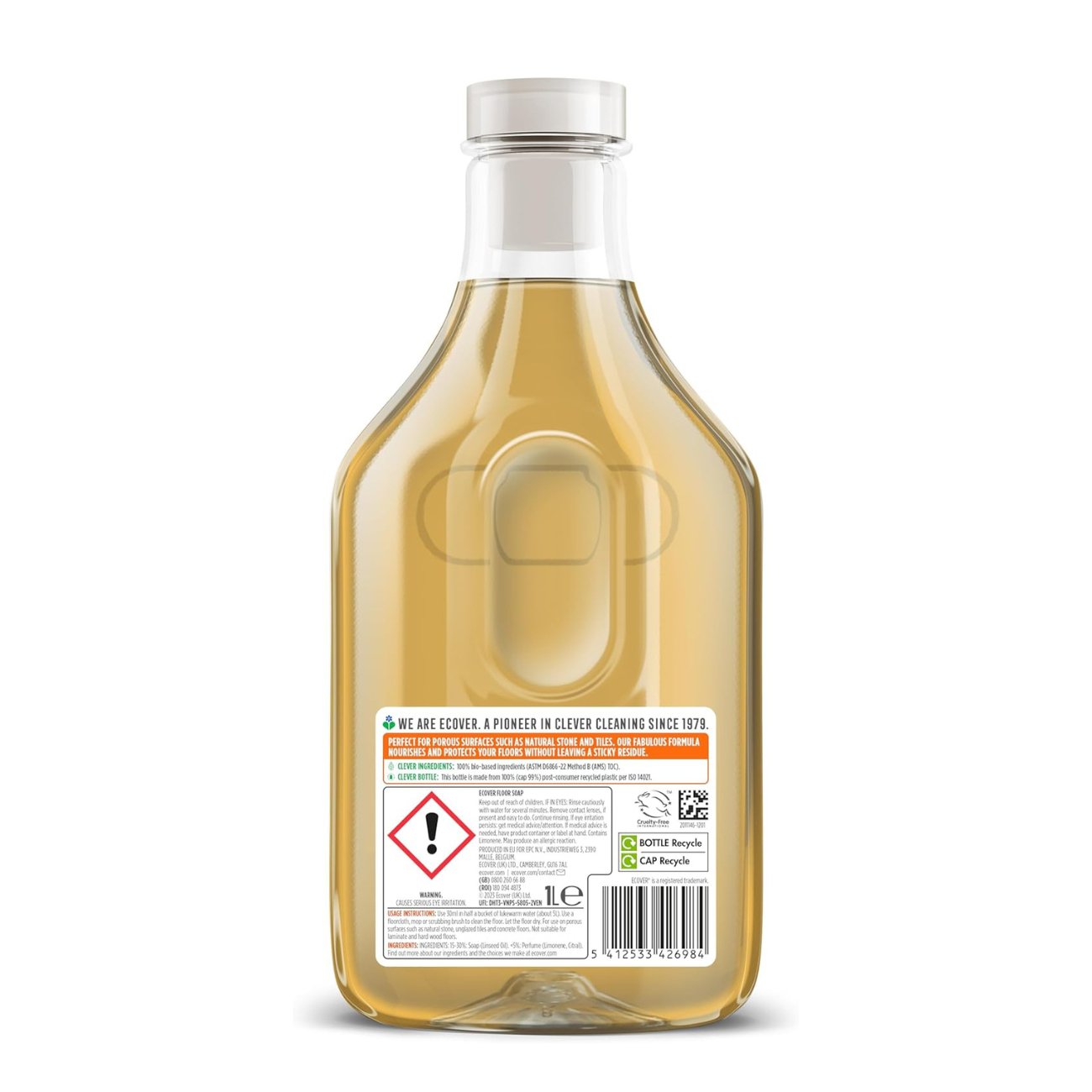 Linseed Oil Floor Soap 1L - Ecover - Floors Soap - Eco Natural Products