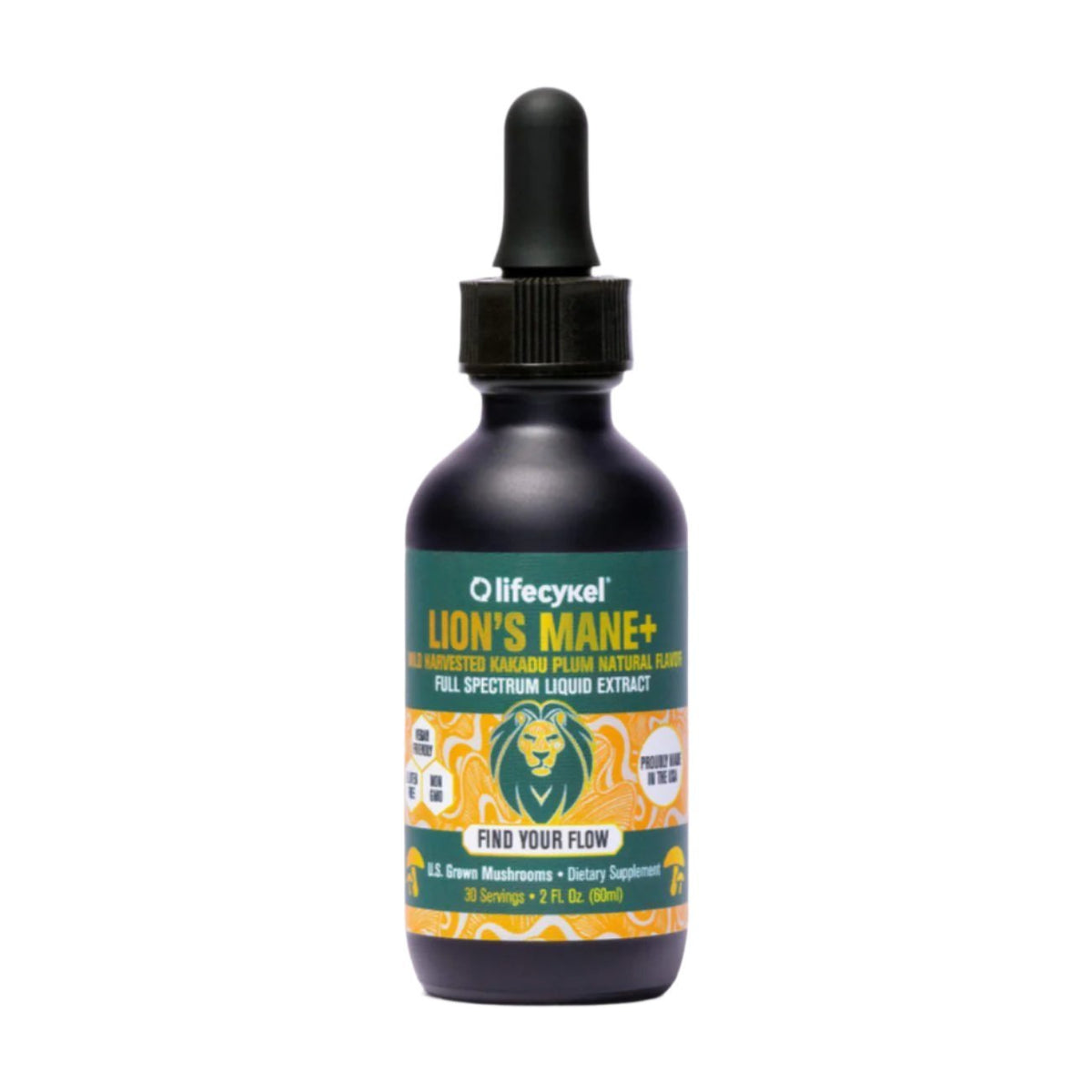 Lions Mane Dual Mushroom Liquid Extract 60ml - Lifecykel - Herbal Supplements - Eco Natural Products