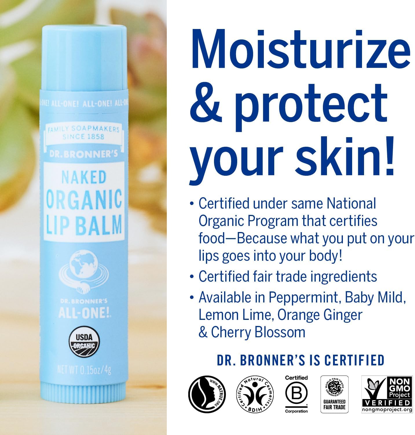 Lip Balm Baby Mild 4g - Dr. Bronner - Lip Balm - Eco Natural Products