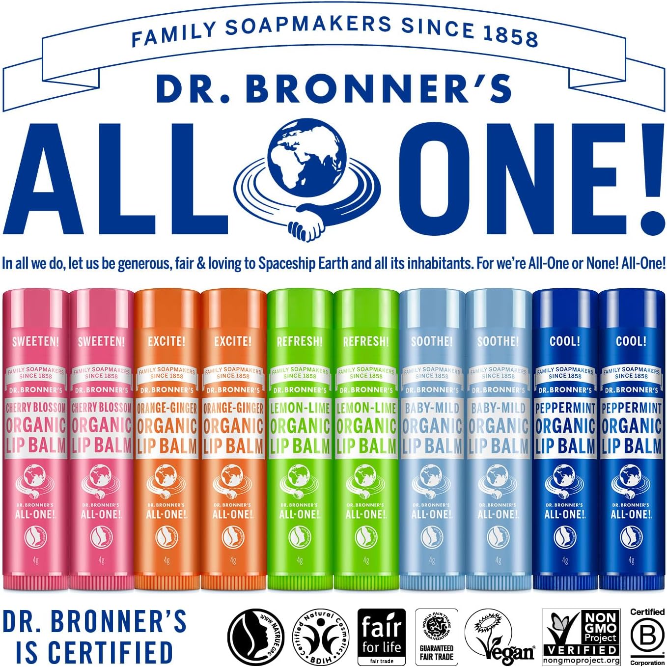 Lip Balm Baby Mild 4g - Dr. Bronner - Lip Balm - Eco Natural Products
