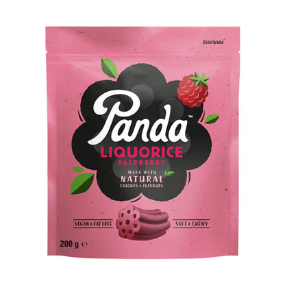 Liquorice Raspberry Cuts 200g - Panda Liquorice - Liquorice - Eco Natural Products
