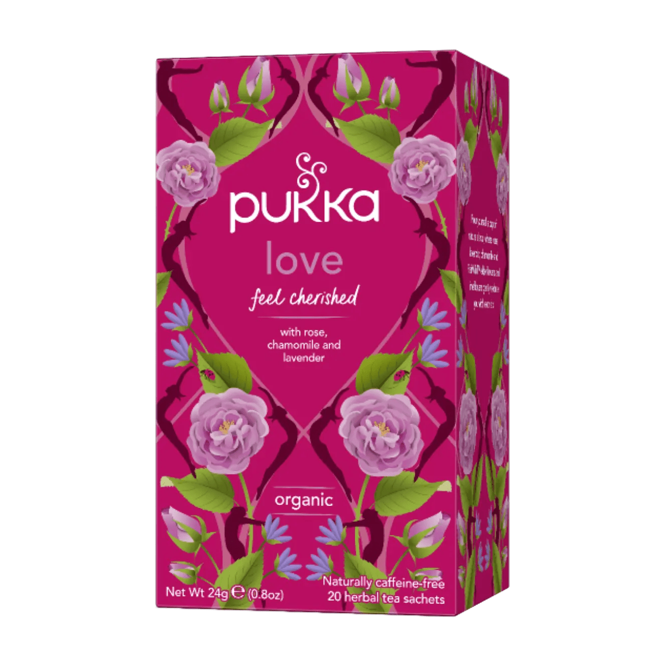 Love Rose Chamomile & Lavender Herbal Tea 20 Sachets - Pukka Herbs - Teas - Pukka Herbs