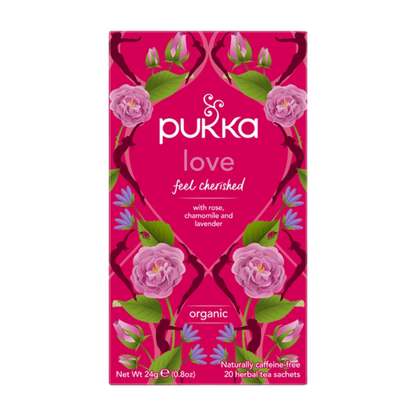 Love Rose Chamomile & Lavender Herbal Tea 20 Sachets - Pukka Herbs - Teas - Pukka Herbs