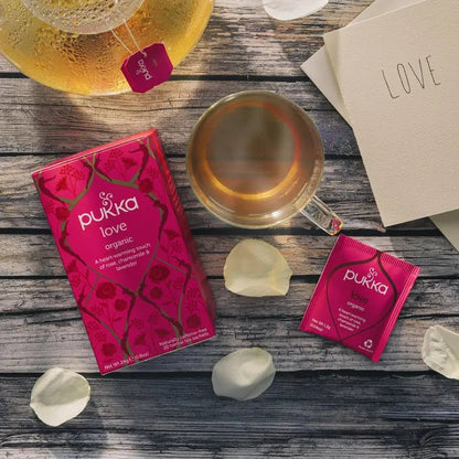 Love Rose Chamomile & Lavender Herbal Tea 20 Sachets - Pukka Herbs - Teas - Pukka Herbs