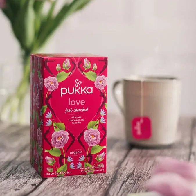 Love Rose Chamomile & Lavender Herbal Tea 20 Sachets - Pukka Herbs - Teas - Pukka Herbs