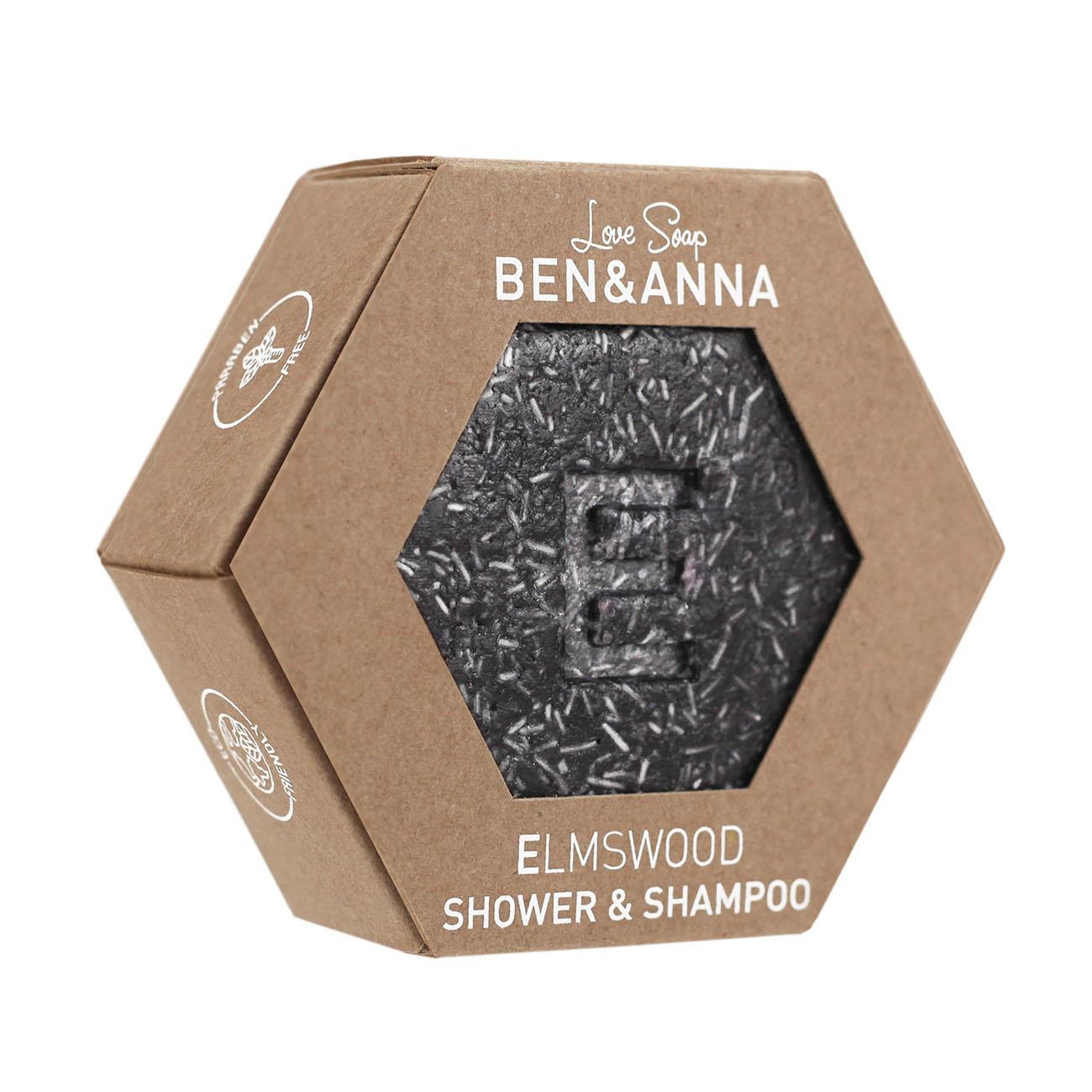 Love Soap Elm Wood Shower & Shampoo 60g - Ben & Anna - Shampoo - Eco Natural Products