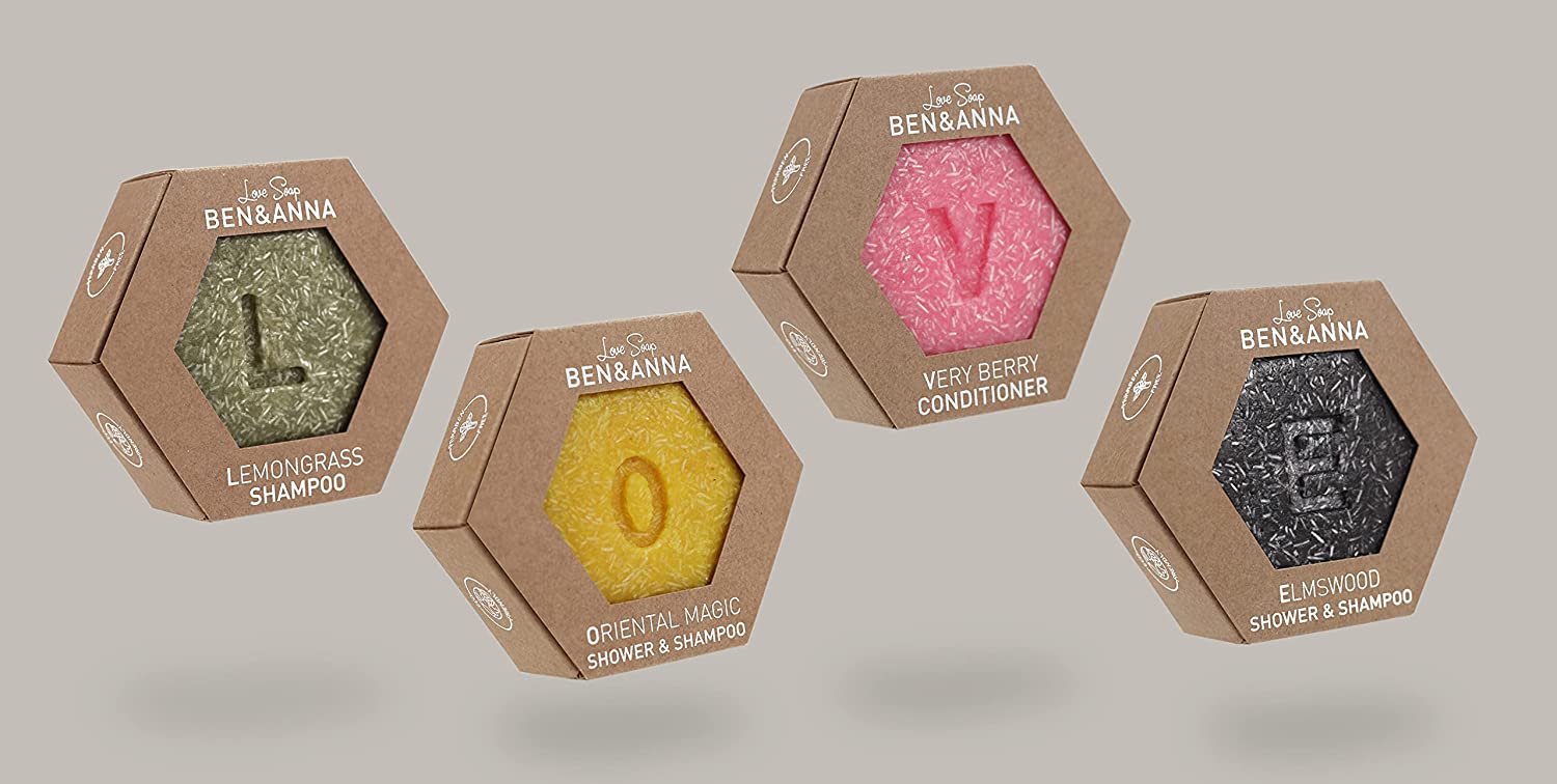 Love Soap Elm Wood Shower & Shampoo 60g - Ben & Anna - Shampoo - Eco Natural Products