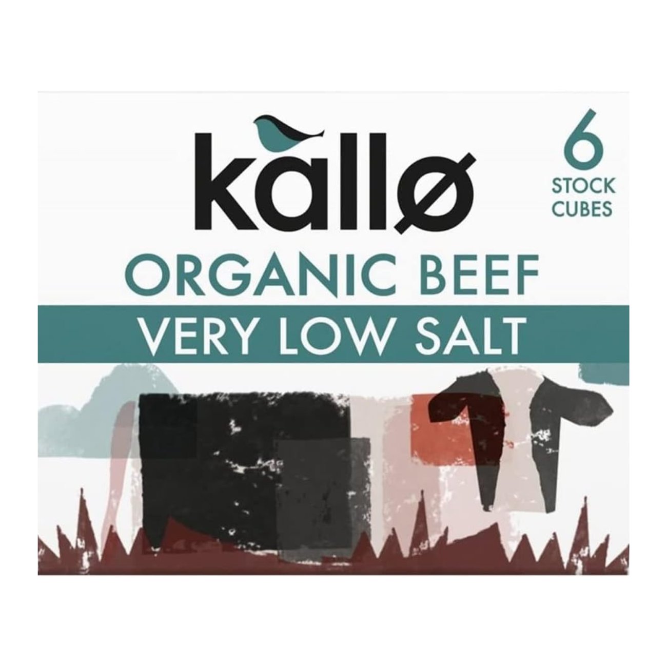 Low Salt Beef Stock 6 Cubes - Eco Natural Products - Kallo - Stock Cubes