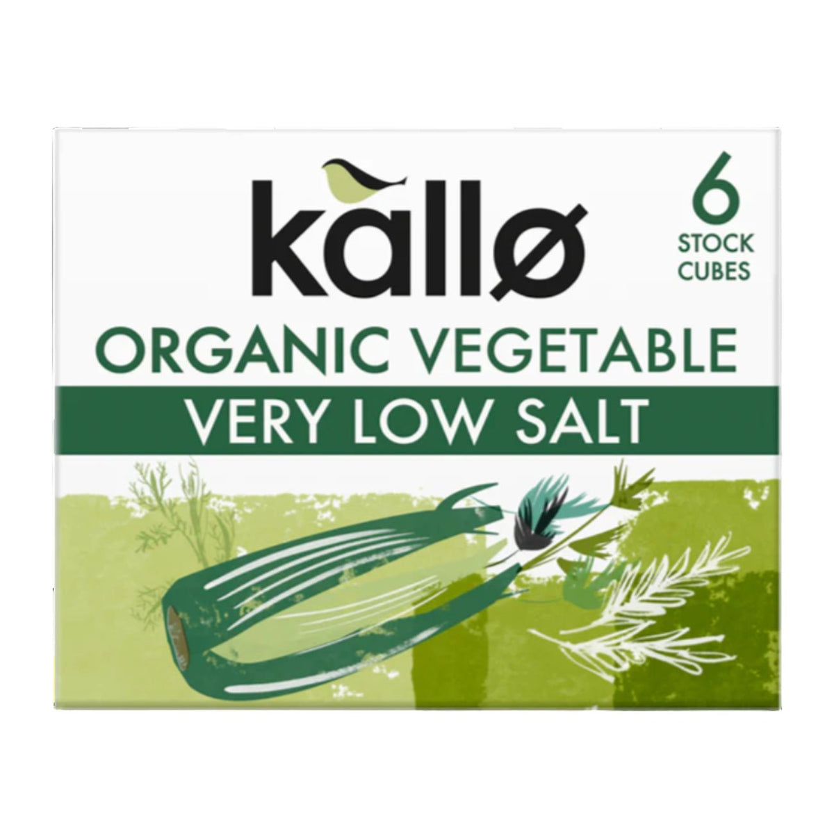 Low Salt Organic Vegetable Stock 6 Cubes - Kallo - Herbs & Spices - Kallo