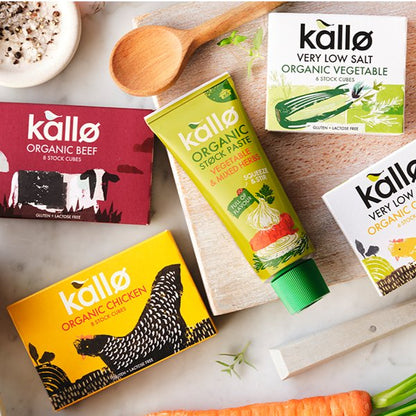 Low Salt Vegetable Stock 6 Cubes - Kallo - Stock Cubes - Eco Natural Products