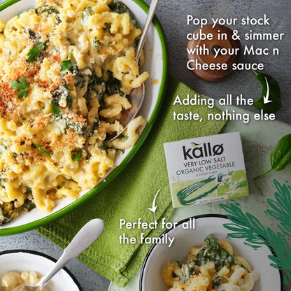 Low Salt Vegetable Stock 6 Cubes - Kallo - Stock Cubes - Eco Natural Products